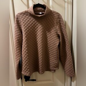 J Crew Light Brown Quilted Sweater